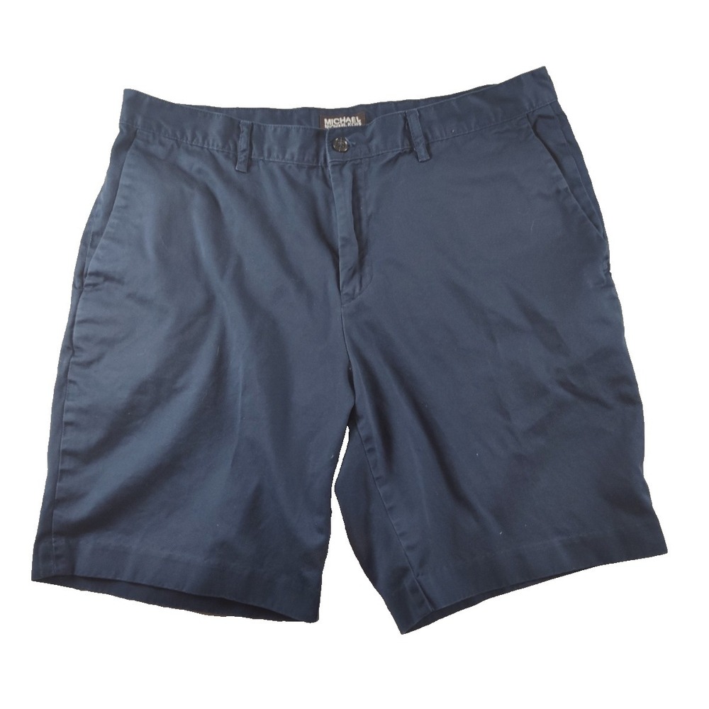 Michael Kors Mens Shorts 34 Blue Cotton Blend Casual‎ Outdoor 8" Inseam Summer